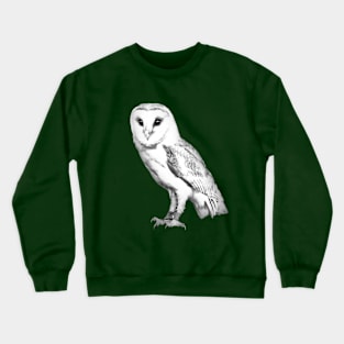 B&W Barn Owl Crewneck Sweatshirt